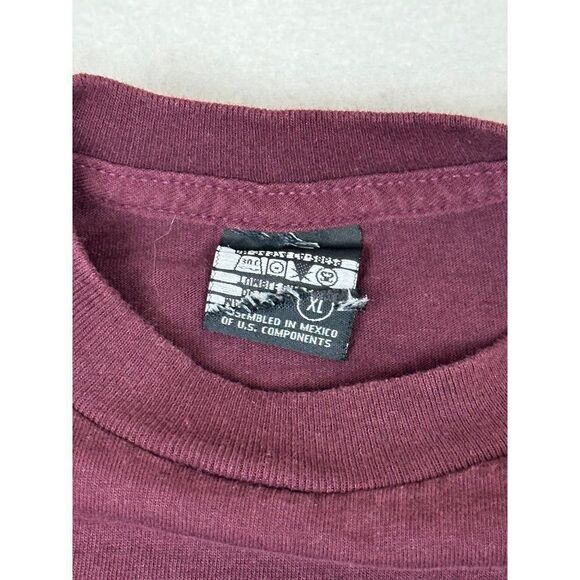 Vintage 90s Christian Prayer T-Shirt Red Burgundy XL Jesus Church - Picture 4 of 8